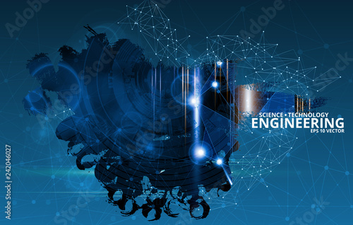 Abstract technology digital hi tech