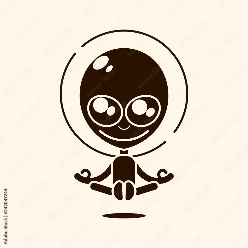 Meditation in Lotus yoga pose vector illustration Meditation in Lotus yoga pose vector illustration