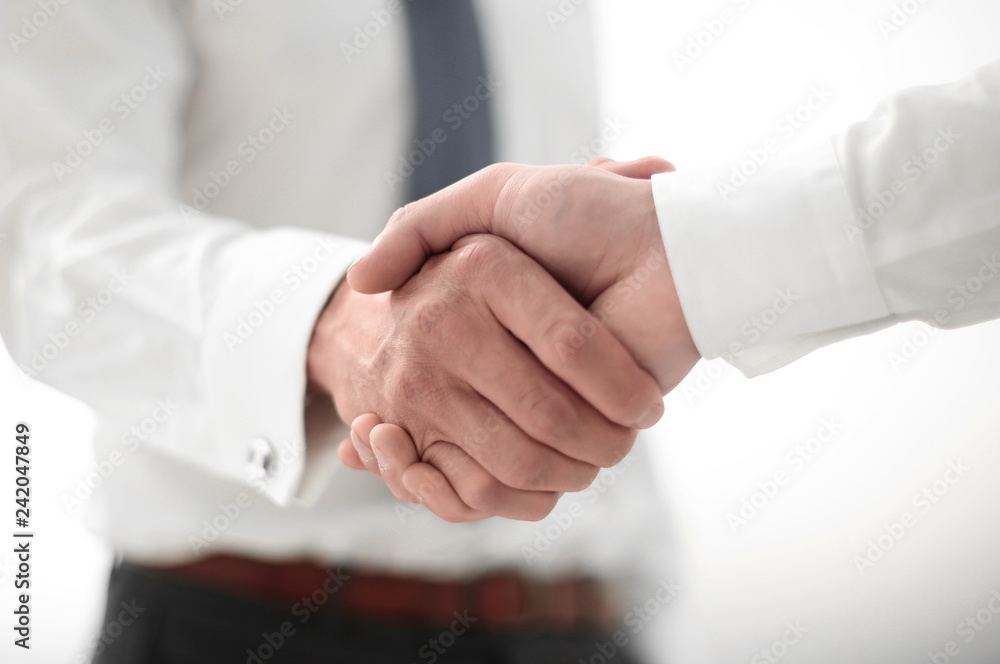 close up.handshake business people. close up.handshake business people.