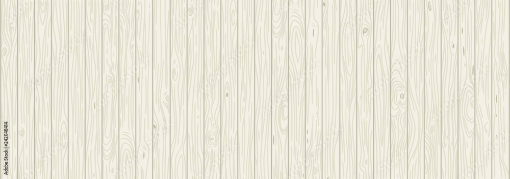 Fototapeta premium White wood plank texture for background. Vector illustration.