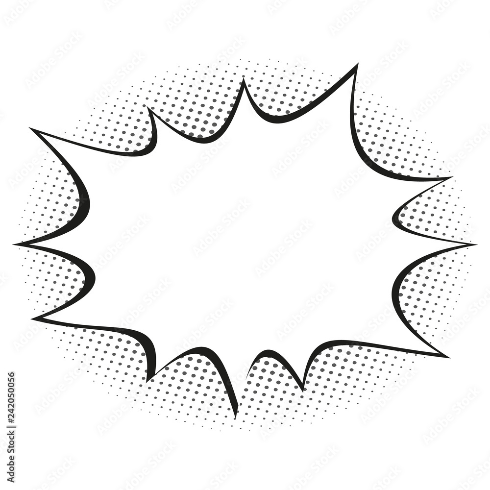 Fototapeta premium Vector comic explosion. Comic cartoon speech bubble for different emotions.