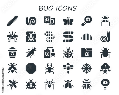  bug icon set