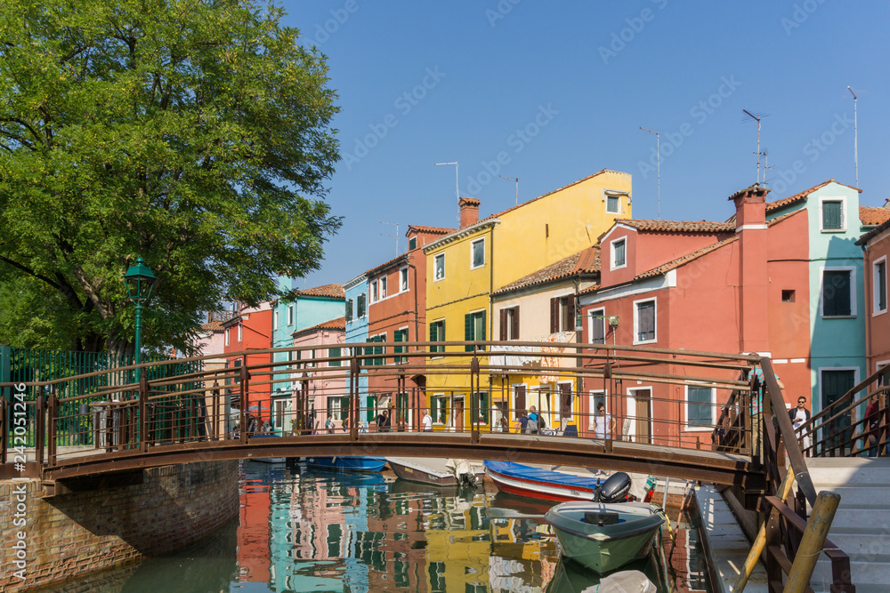 Burano colorful street, Italy