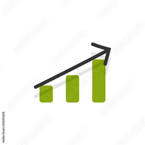Finacial Chart. Business Graph in flat design