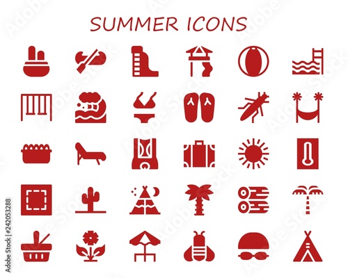  summer icon set