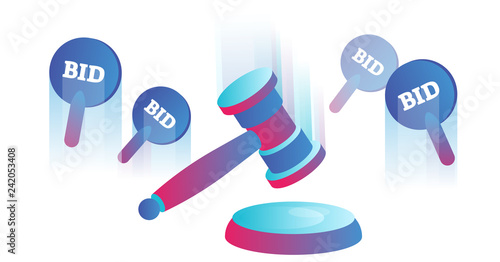 Auctions vector illustration