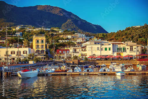 Panorama of Sant Angelo, Ischia island in Italy