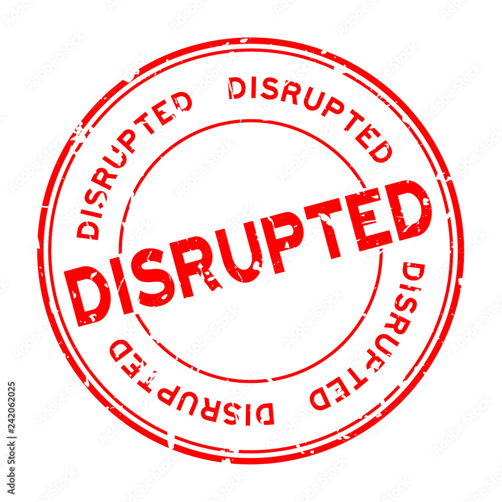 Grunge red disrupted word round rubber seal stamp on white background Grunge red disrupted word round rubber seal stamp on white background