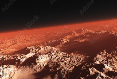 Fototapeta Naklejka Na Ścianę i Meble -  Mars from orbit
3d rendering