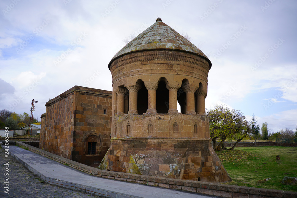 The traditional Turkish cemetery is important place to visit at Ahlat, Bitlis, Turkey