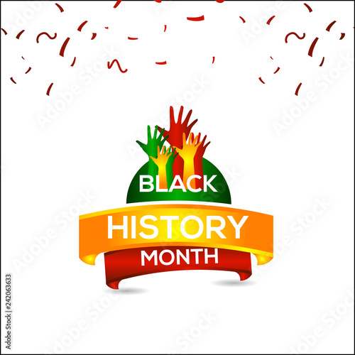 Black History Month Vector Template Design Illustration
