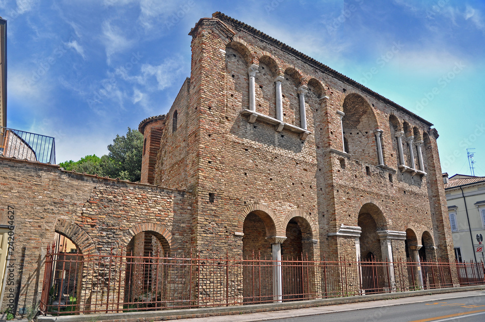 King Theodoric palace facade. The palace built in the year 400 is one of the city tourist attractions. King Theodoric palace facade. The palace built in the year 400 is one of the city tourist attractions.