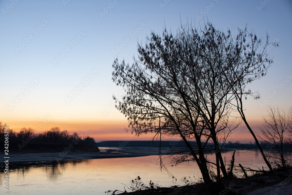 Sunset on the Po river - Cremona, Italy Sunset on the Po river - Cremona, Italy