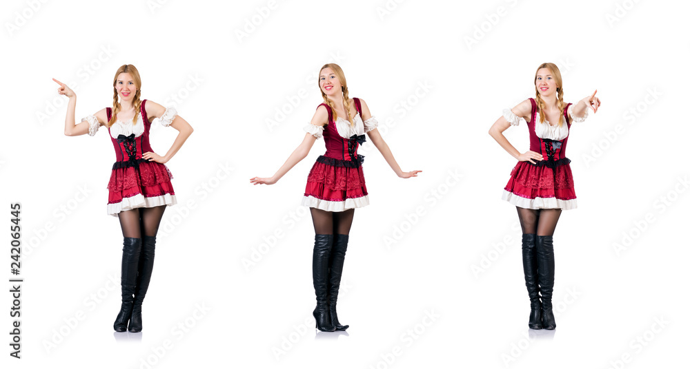 Fototapeta premium Young woman in traditional german costume