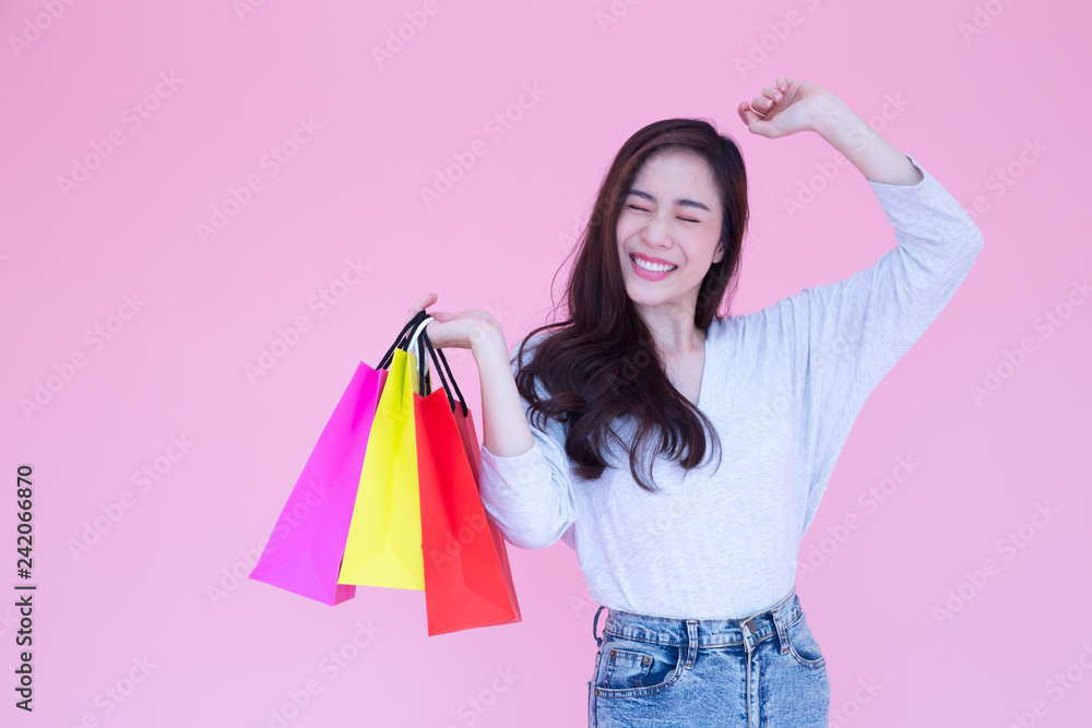 Women And Girls With Shopping Bags Enjoying Are Shopping Happily In Luxury  Shopping Malls. Happy Emotions About Shopping Sales Propositions.  Consumerism, Lifestyle Concept. Generative AI, Illustration Stock Photo,  Picture and Royalty Free