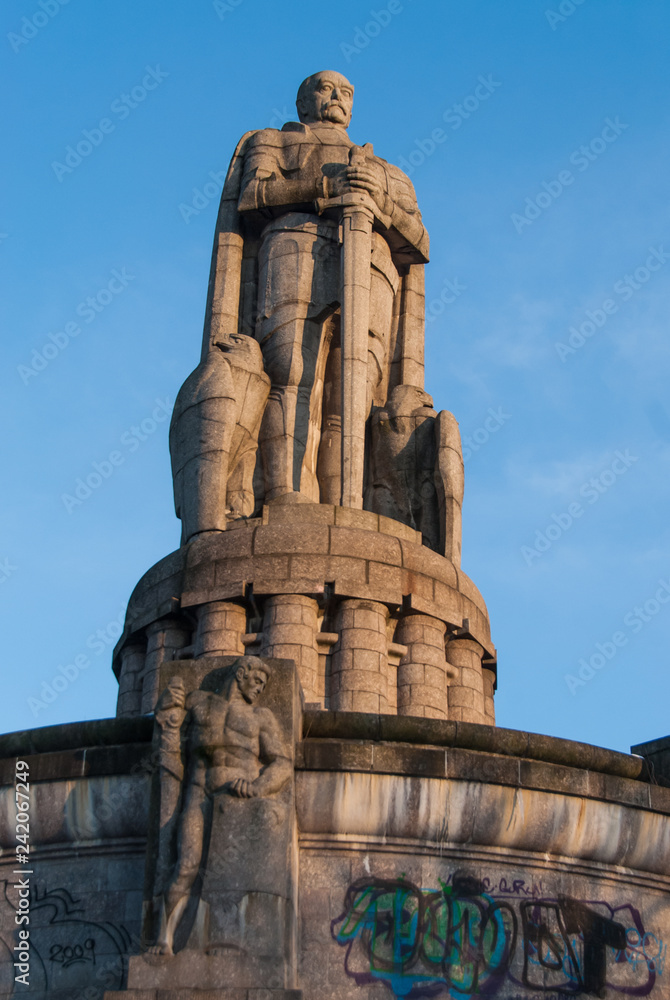 Earl Bismark statue in Hamburg