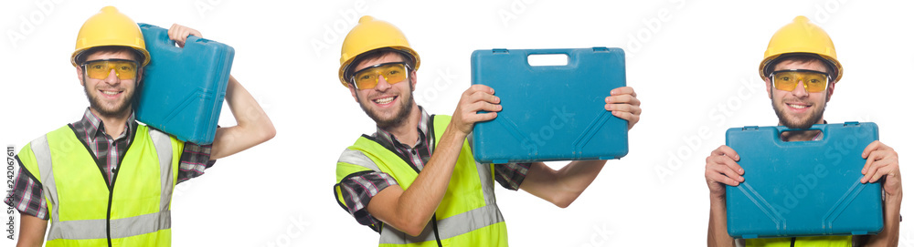 Industrial worker isolated on white Industrial worker isolated on white