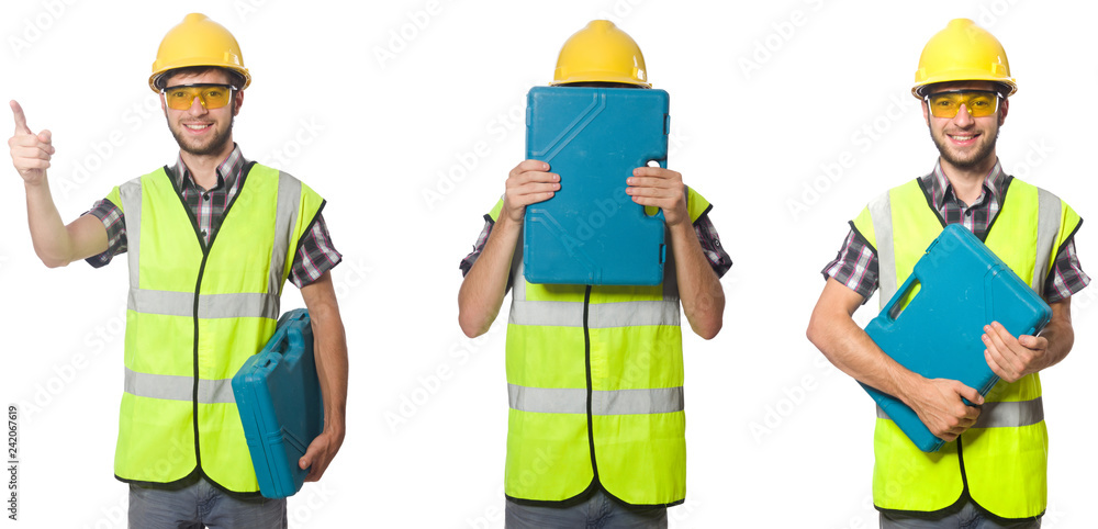 Industrial worker isolated on white Industrial worker isolated on white