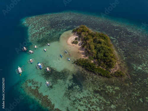 Beautiful Palawan Island with corals