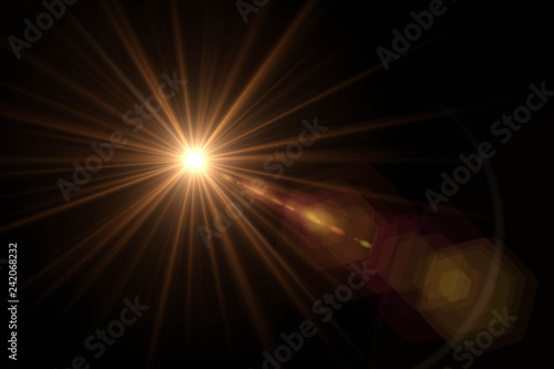 Abstract of sun with flare. natural background with lights and sunshine wallpaper.