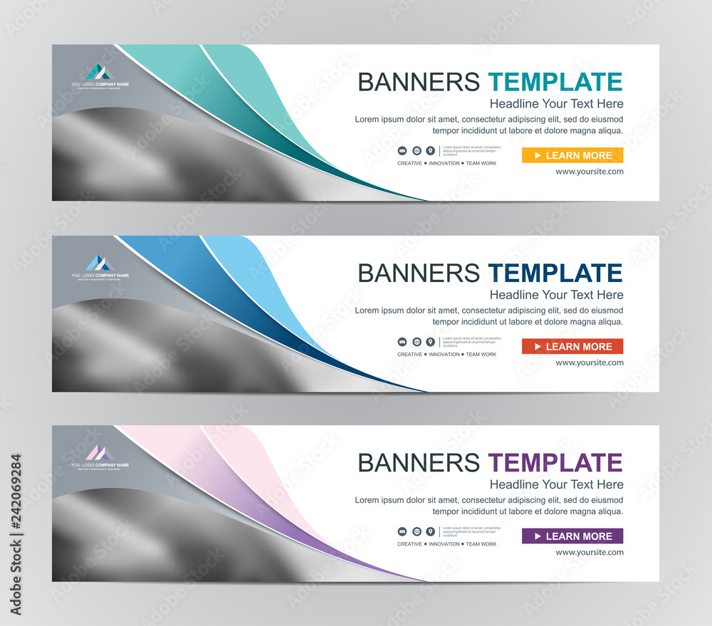 Naklejka premium Abstract Web banner design background or header Templates