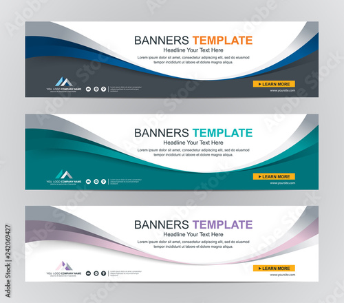 Abstract Web banner design background or header Templates
