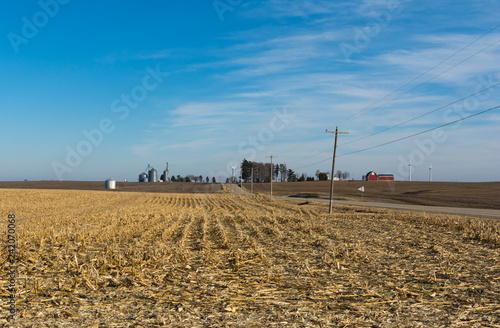 Open farmland in Marshall County, Illinois.