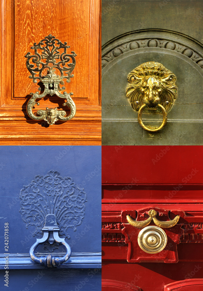 Fototapeta premium Knobs and handles collage