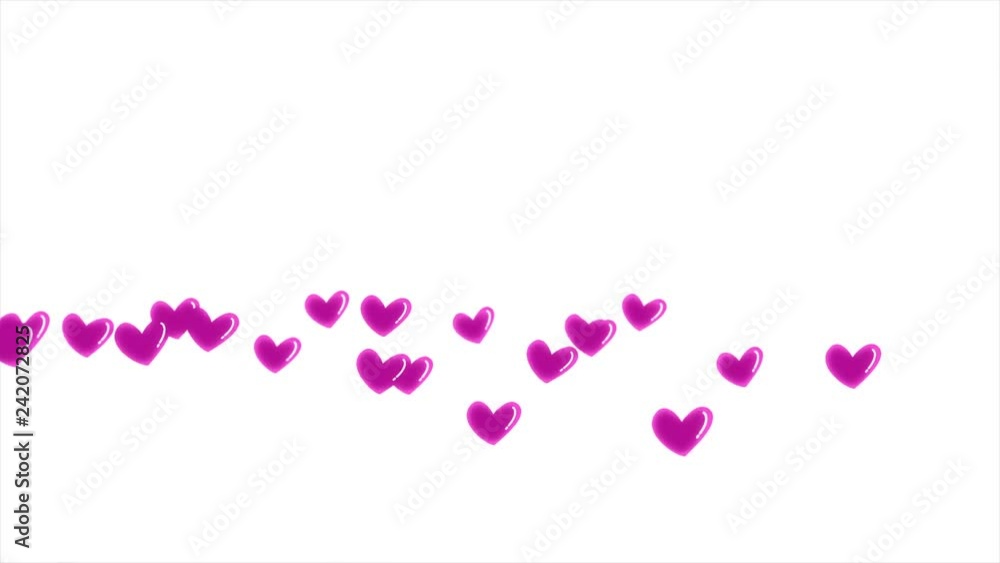 Red heart love emotion icon flying motion graphic on white background. Valentines Day holiday loop animation concept. Red heart love emotion icon flying motion graphic on white background. Valentines Day holiday loop animation concept.