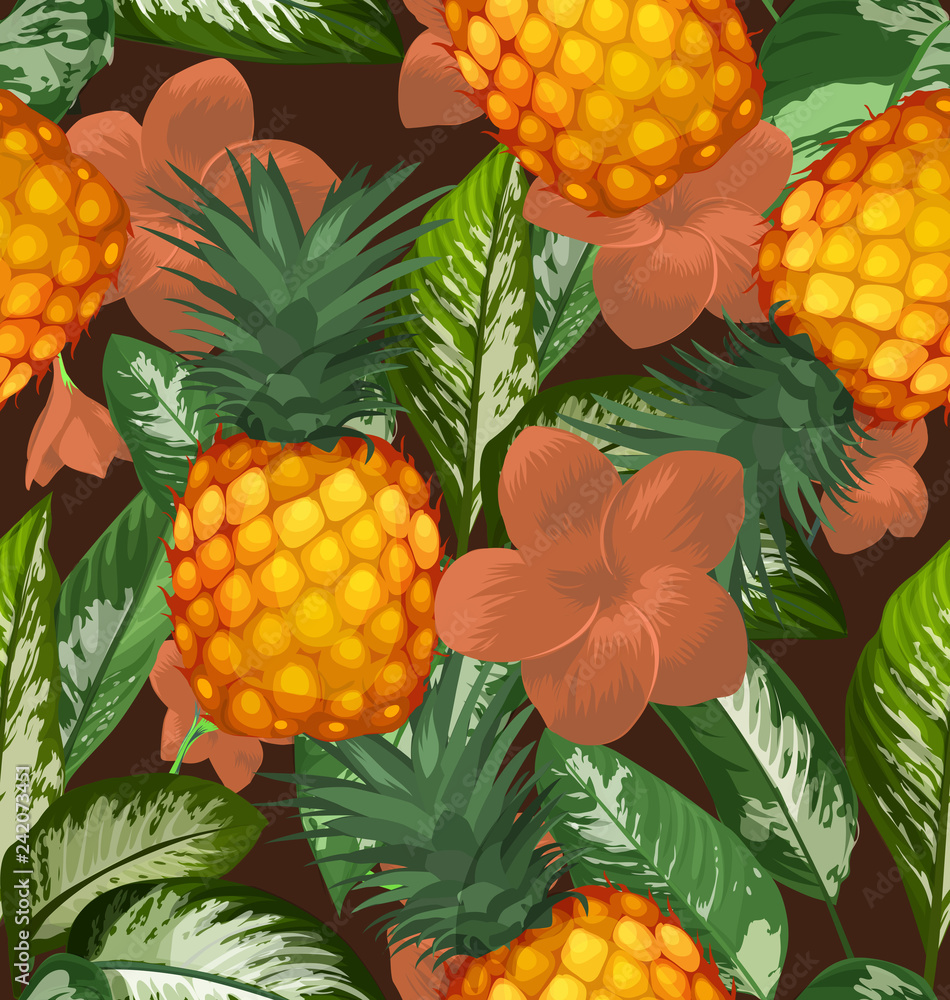 Pineapples seamless patter2 Pineapples seamless patter2
