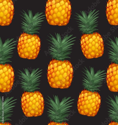 Pineapples seamless patter8