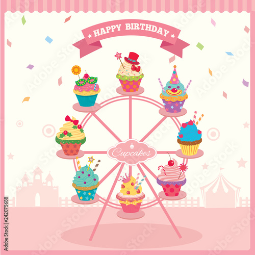 cupcake ferris wheel birthday