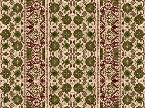  .A pattern of floral and geometric elements for carpet, bedding