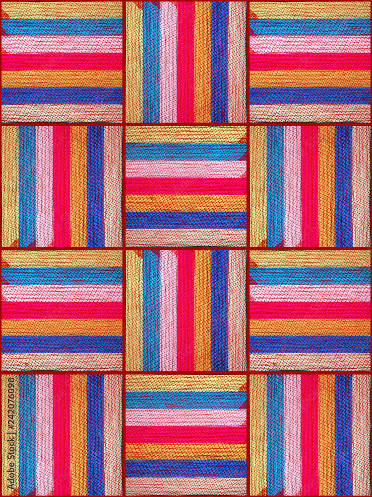 ..The pattern of fragments striped fabric ..The pattern of fragments striped fabric