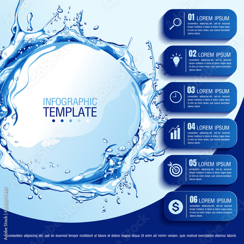 infographics business chart design template. You can place relevant content in the area, vector illustration.