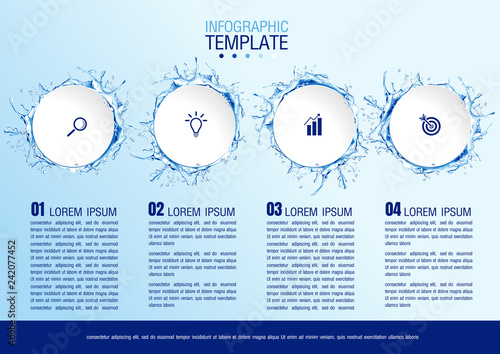 infographics business chart design template. You can place relevant content in the area, vector illustration.