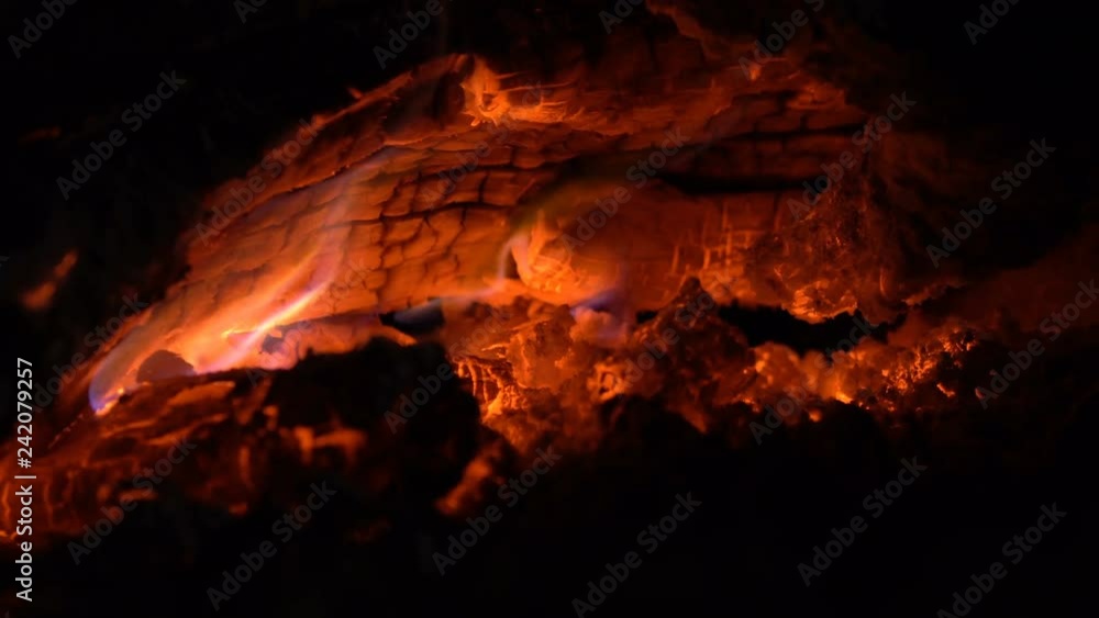 Glowing And Flaming Hot Charcoal Glowing And Flaming Hot Charcoal