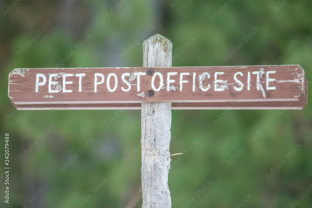 Rural sign post for old post office site