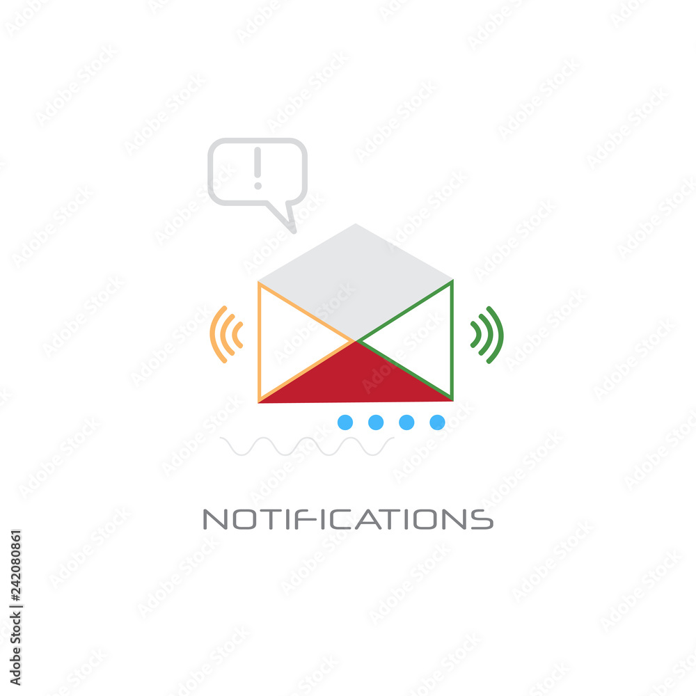 Fototapeta premium Envelope email inbox letter message send mail