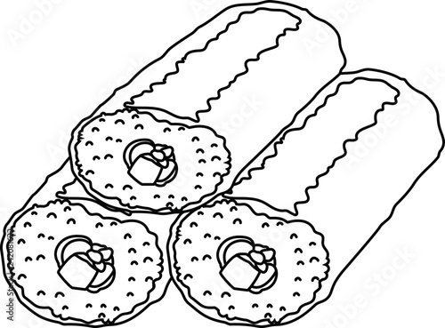 Eho-maki sushi roll outline