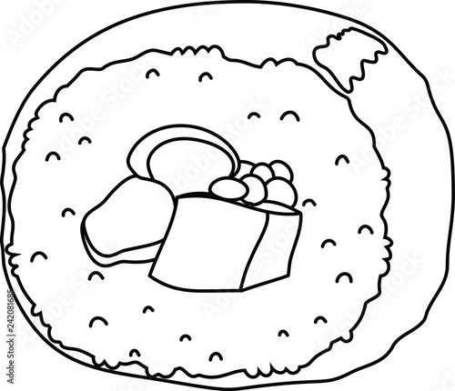 Eho-maki sushi roll outline