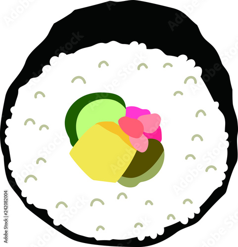 Elegant Eho-maki sushi roll