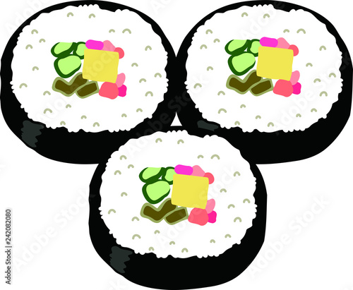 Elegant Eho-maki sushi roll