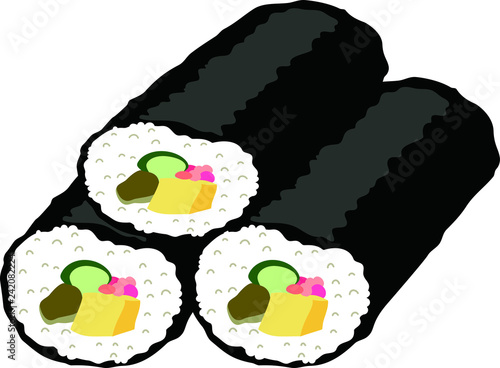 Elegant Eho-maki sushi roll