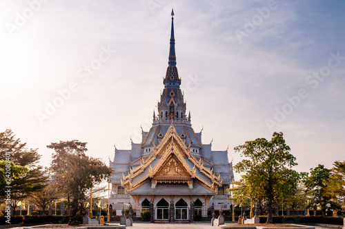 Wallpaper Mural Grand architecture of Wat Sothon Wararam Worawihan, Chachoengsao, Thailand. Torontodigital.ca