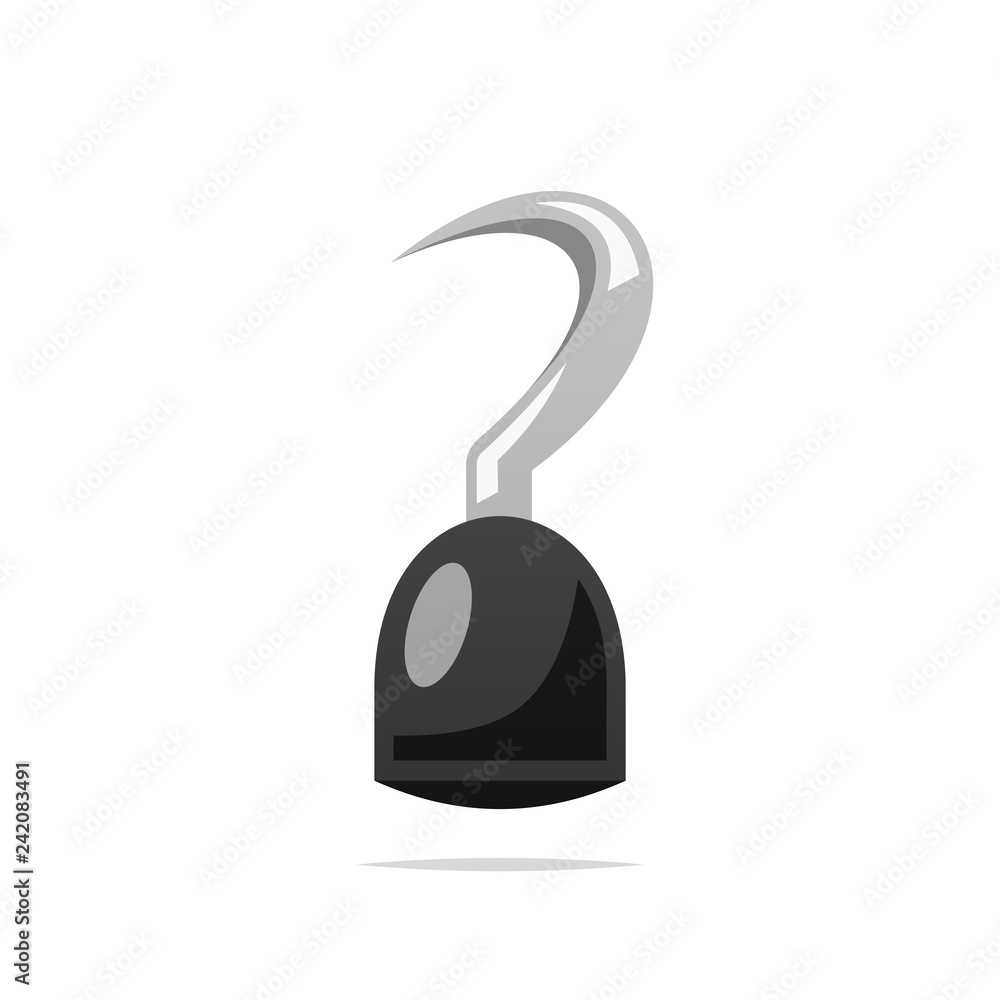 Pirate hook hand vector isolated Pirate hook hand vector isolated