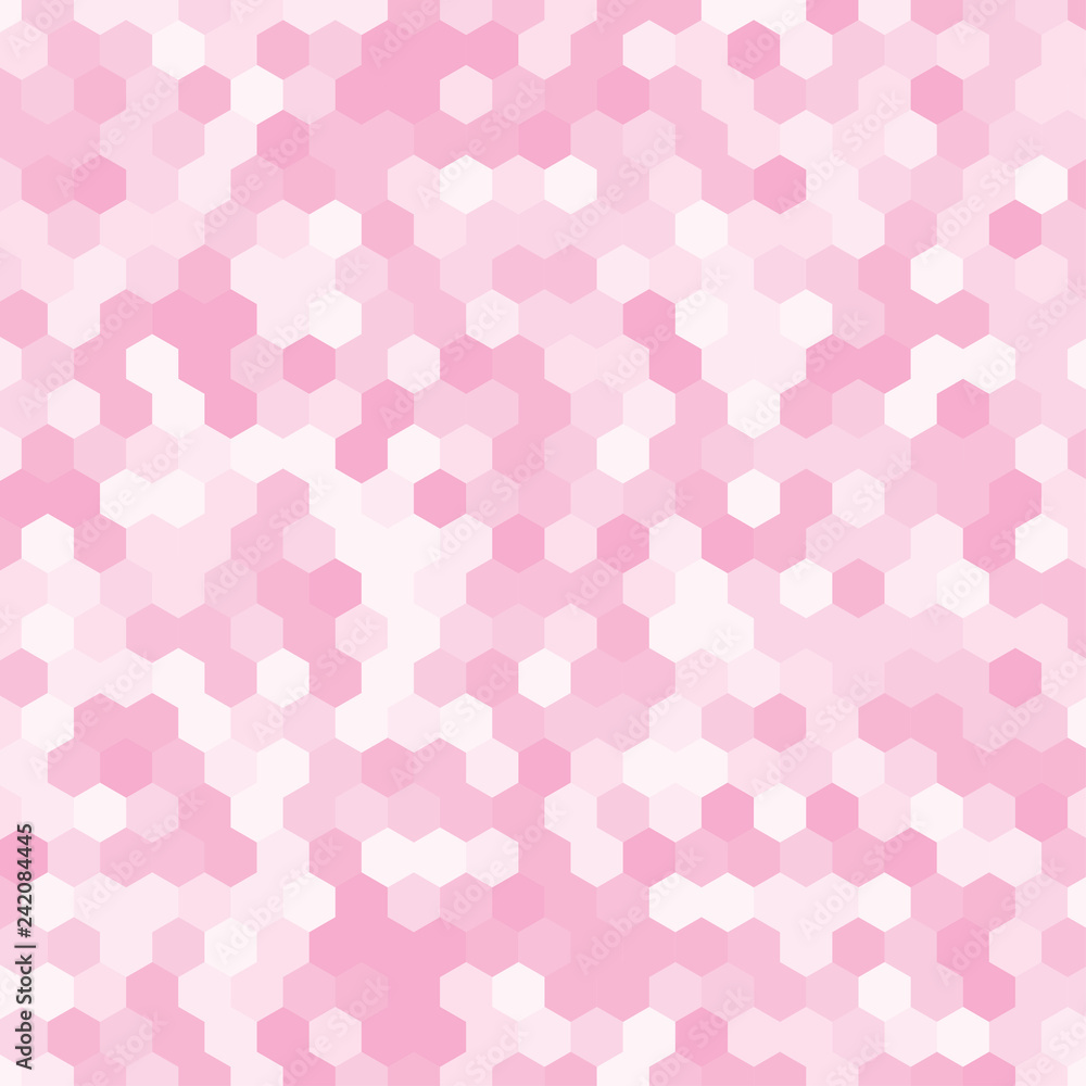 Light pink random hexagon mosaic tiles background. Light pink random hexagon mosaic tiles background.