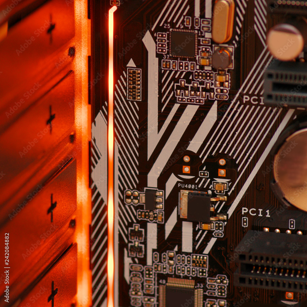 Obraz premium LED-illuminated circuit board