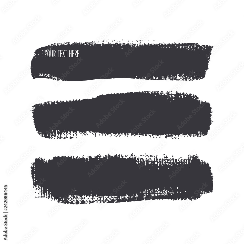 Set of brush strokes Set of brush strokes