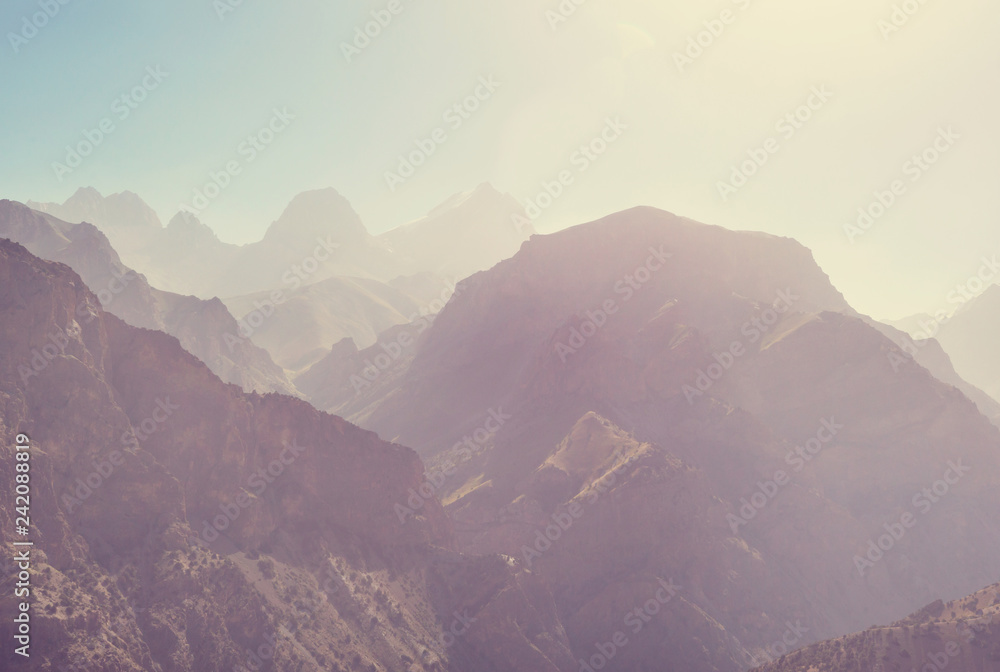 Naklejka premium Fann mountains